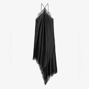 ZW Collection Black Satin Zara Lace Dress